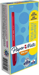 Paper Mate - 1mm Ball Point Ball Point Pen - Red - Exact Industrial Supply