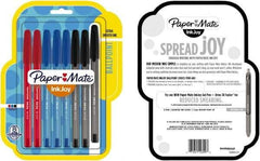 Paper Mate - 1mm Ball Point Ball Point Pen - Red, Blue & Black - Exact Industrial Supply