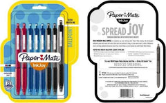 Paper Mate - 1mm Ball Point Retractable Ball Point Pen - Red, Blue & Black - Exact Industrial Supply