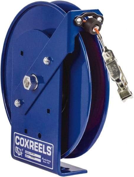 CoxReels - 5/32 Inch x 100 Ft. Stranded Cable Grounding Reel - Hand Crank Reel, Stainless Steel Cable - Exact Industrial Supply