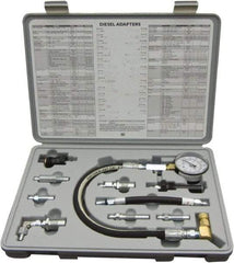 Lang - 10 Piece Dial Engine Compression Test Kit - 1,000 Max Pressure, PSI Scale - Exact Industrial Supply