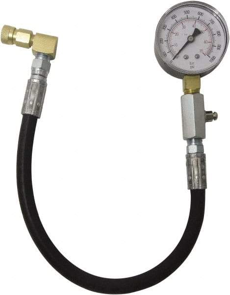 Lang - 1.38' Hose Length, 2,000 Max psi, Mechanical Automotive Diesel Compression Tester - 2 Lb Graduation - Exact Industrial Supply