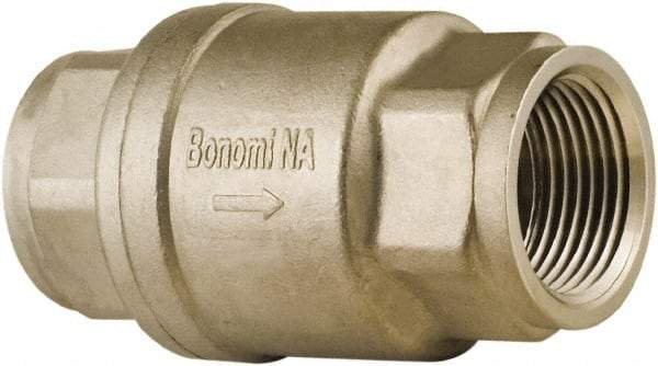 BONOMI - 1" Stainless Steel Check Valve - Spring Check, NPT, 800 WOG - Exact Industrial Supply