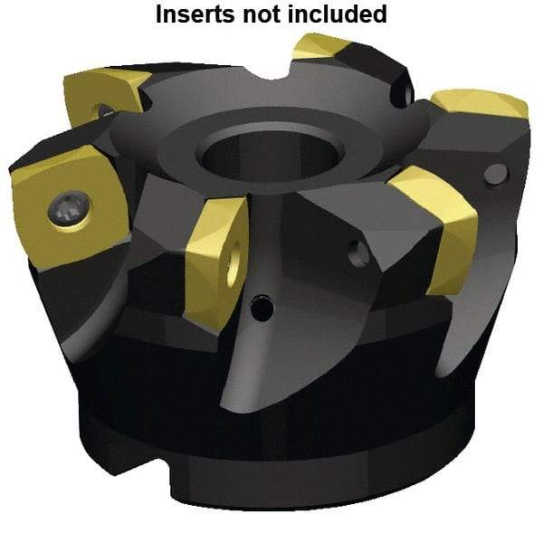 Kennametal - 11 Inserts, 125mm Cutter Diam, 3.5mm Max Depth of Cut, Indexable High-Feed Face Mill - 40mm Arbor Hole Diam, 63mm High, 7792VXE16 Toolholder, XE..160512.. Inserts, Series 7792VX - Exact Industrial Supply