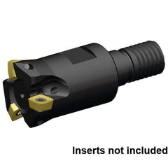 Kennametal - 1-1/4" Cut Diam, 0.9mm Max Depth, M16 29mm Shank Diam, Modular Connection Indexable High-Feed End Mill - Screw Holding Method, XP..0603.R Insert, 7792VXP06 Toolholder, Through Coolant - Exact Industrial Supply