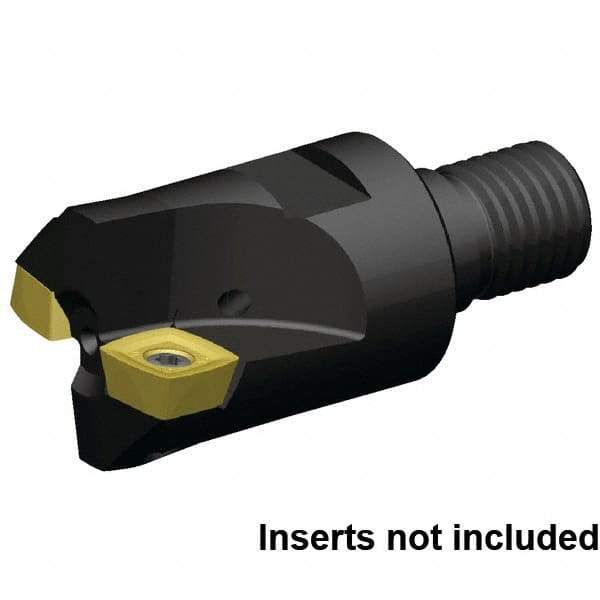 Kennametal - 42mm Cut Diam, 2.5mm Max Depth, M16 29mm Shank Diam, Modular Connection Indexable High-Feed End Mill - Screw Holding Method, XD..120508 Insert, 7792VXD12 Toolholder, Through Coolant - Exact Industrial Supply