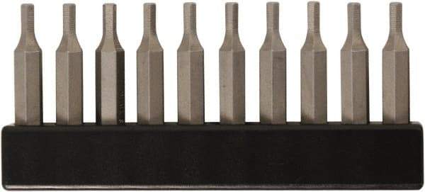 Wiha - 0.9mm Hex Screwdriver Bit - 4mm Drive, 28mm OAL - Exact Industrial Supply