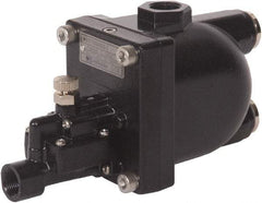 PRO-SOURCE - 3/4" Inlet, Zero Air Loss Condensate Drain Valve - 1/2" NPT Outlet, 87 to 175 psi - Exact Industrial Supply