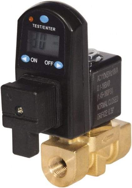 PRO-SOURCE - 1/2" Inlet, Digital Electronic Condensate Drain Valve - 1/2" NPT Outlet, 230 psi - Exact Industrial Supply