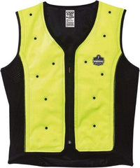 Ergodyne - Size 4XL, Lime Cooling Vest - 53 to 56" Chest, Zipper Front - Exact Industrial Supply