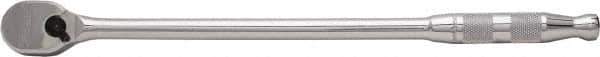 Proto - 3/8" Drive Pear Head Ratchet - Full Polish Chrome Finish, 13" OAL, 90 Gear Teeth, Long Arm Handle, Reversible Head - Exact Industrial Supply