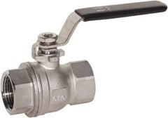 Value Collection - 3/4" Pipe, Full Port, Stainless Steel Standard Ball Valve - 2 Piece, FNPT x FNPT Ends, Lever Handle, 600 WOG, 150 WSP - Exact Industrial Supply