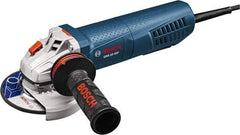 Bosch - 4-1/2" Wheel Diam, 11,500 RPM, Corded Angle & Disc Grinder - 5/8-11 Spindle, 120 Volts, 10 Amps - Exact Industrial Supply