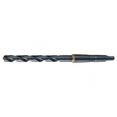 21/32 RHS / RHC HSS 118 Degree Radial Point General Purpose Taper Shank Drill - Steam Oxide - Exact Industrial Supply