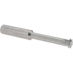 Accupro - 1/2° 1/2" Cut Diam, 0.109" Cut Width, 1/2" Shank, Solid Carbide Double-Angle Cutter - Exact Industrial Supply