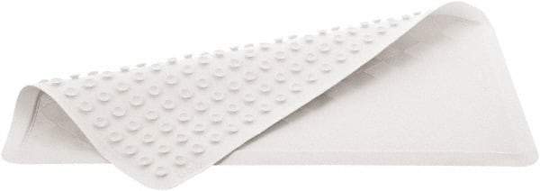 Rubbermaid - 28" Long x 16" Wide, Rubber Plumbed Wash Station Bath Tub Mat - White Matting - Exact Industrial Supply