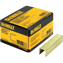 DeWALT - 1" Long x 1/16" Wide, 16 Gauge Crowned Construction Staple - Steel, Galvanized Finish - Exact Industrial Supply