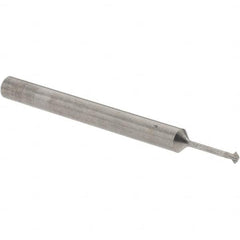 Accupro - 1/16° 1/16" Cut Diam, 0.031" Cut Width, 1/8" Shank, Solid Carbide Double-Angle Cutter - Exact Industrial Supply