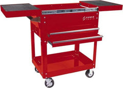 Sunex Tools - 29-1/4" Wide x 39.4" High x 20-45/64" Deep, 2 Drawer Tool Cart - 450 Lb Capacity, Steel, Red - Exact Industrial Supply