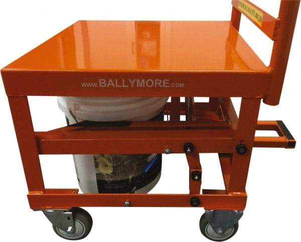 Ballymore - 400 Lb Capacity, 20" Wide x 27" Long x 42" High Mobile Cart - 1 Shelf, Steel, 2 Rigid/2 Swivel Casters - Exact Industrial Supply