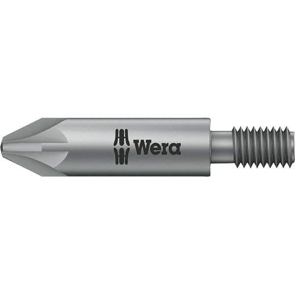 Wera - 5mm Drive, #2 Pozidriv Screwdriver Bit - 1-3/8" OAL - Exact Industrial Supply