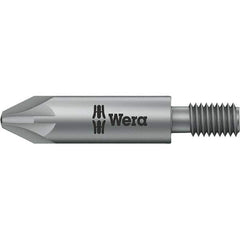 Wera - 5mm Drive, #2 Pozidriv Screwdriver Bit - 1-3/8" OAL - Exact Industrial Supply