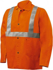 Steiner - Size 4XL Flame Resistant/Retardant Jacket - Orange, Cotton, Snaps Closure - Exact Industrial Supply