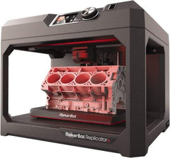 MakerBot - Replicator+ 3D Printer - 6-1/2 x 11-9/16 x 7-9/16", 100 Microns Resolution, PLA, Tough PLA - Exact Industrial Supply