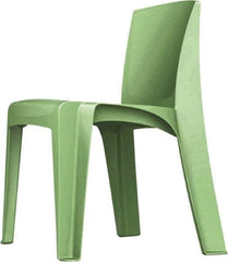 Made in USA - Polyethylene Teal Stacking Chair - Teal Frame, 21" Wide x 21" Deep x 30" High - Exact Industrial Supply