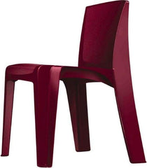 Made in USA - Polyethylene Plum Stacking Chair - Plum Frame, 21" Wide x 21" Deep x 30" High - Exact Industrial Supply