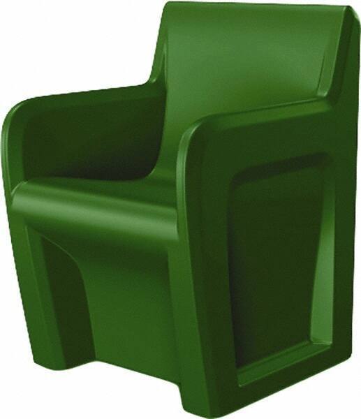 Made in USA - Green Polyethylene Guest Chair - 24" Wide x 33" High - Exact Industrial Supply