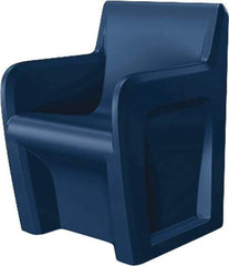 Made in USA - Slate Blue Polyethylene Guest Chair - 24" Wide x 33" High - Exact Industrial Supply