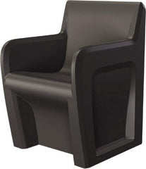 Made in USA - Black Polyethylene Guest Chair - 24" Wide x 33" High - Exact Industrial Supply
