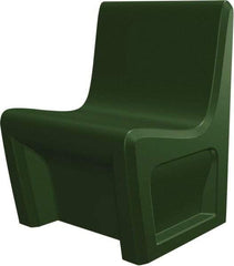Made in USA - Green Polyethylene Guest Chair - 24" Wide x 33" High - Exact Industrial Supply