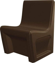 Made in USA - Brown Polyethylene Guest Chair - 24" Wide x 33" High - Exact Industrial Supply