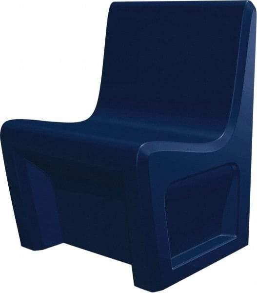 Made in USA - Slate Blue Polyethylene Guest Chair - 24" Wide x 33" High - Exact Industrial Supply