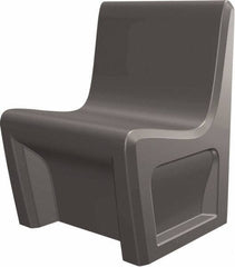 Made in USA - Grey Polyethylene Guest Chair - 24" Wide x 33" High - Exact Industrial Supply