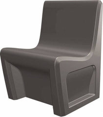Made in USA - Black Polyethylene Guest Chair - 24" Wide x 33" High - Exact Industrial Supply