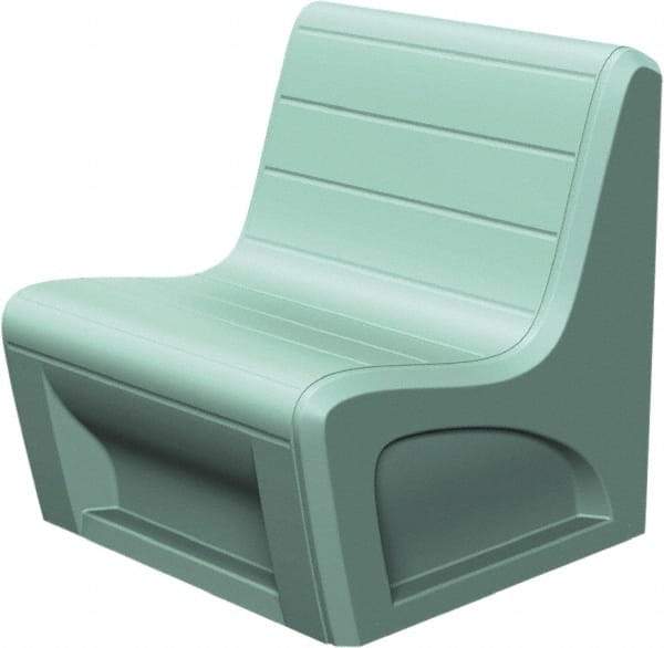 Made in USA - Green Polyethylene Guest Chair - 31" Wide x 33" High - Exact Industrial Supply