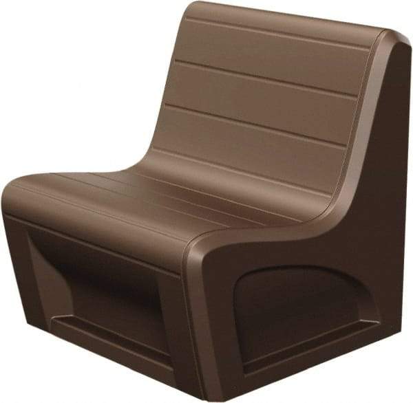 Made in USA - Brown Polyethylene Guest Chair - 31" Wide x 33" High - Exact Industrial Supply