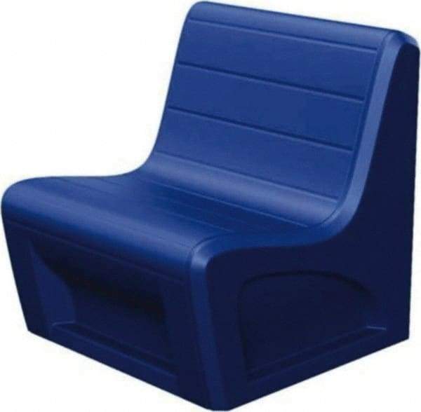 Made in USA - Slate Blue Polyethylene Guest Chair - 31" Wide x 33" High - Exact Industrial Supply