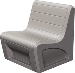Made in USA - Grey Polyethylene Guest Chair - 31" Wide x 33" High - Exact Industrial Supply