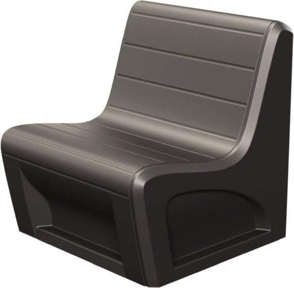 Made in USA - Black Polyethylene Guest Chair - 31" Wide x 33" High - Exact Industrial Supply