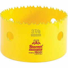 Starrett - 3-7/8" Diam, 2" Cutting Depth, Hole Saw - High Speed Steel Saw, Toothed Edge - Exact Industrial Supply