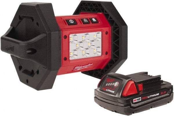 Milwaukee Tool - 18 Volts, 1100 Lumens, Cordless Work Light - 3 hr Run Time - Exact Industrial Supply