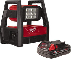 Milwaukee Tool - 18 Volts, 3000 Lumens, Cordless Work Light - 9 hr Run Time - Exact Industrial Supply