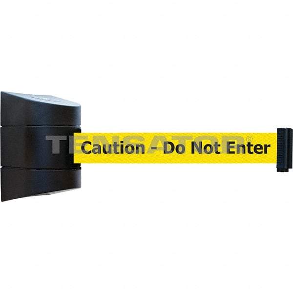 Tensator - 5-1/2" High x 3-1/4" Long x 3-1/4" Wide Magnetic Wall Mount Barrier - Metal, Black Powdercoat Finish, Black, Use with Wall Mount - Exact Industrial Supply