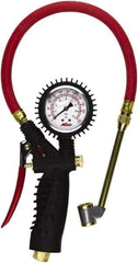 Milton - 0 to 230 psi Dial Large Bore Dual Head Tire Pressure Gauge - 15' Hose Length - Exact Industrial Supply