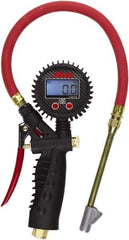 Milton - 0 to 255 psi Digital Straight Foot Dual Head Tire Pressure Gauge - AAA Battery, 15' Hose Length - Exact Industrial Supply