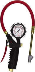 Milton - 0 to 230 psi Dial Straight Foot Dual Head Tire Pressure Gauge - 15' Hose Length - Exact Industrial Supply